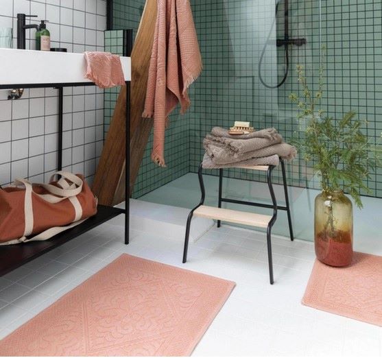 Badematte Enzo - Lachs 54 x 64 cm Badematte