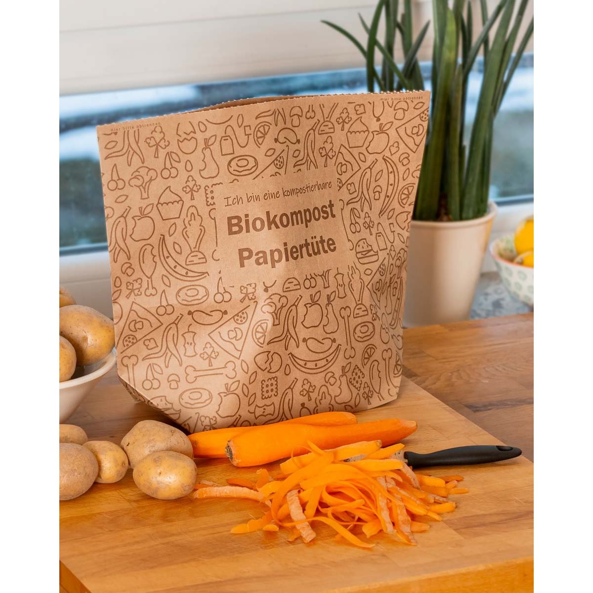 Compostella - Biokompost-Papiertüten 7L - 10 Stück | Waya