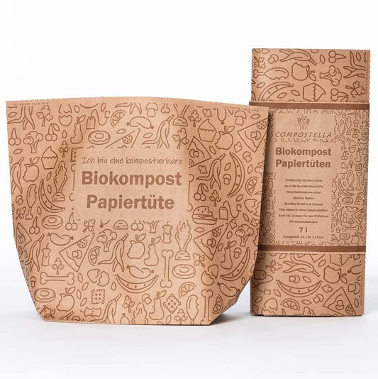 Compostella - Biokompost-Papiertüten 7L - 10 Stück