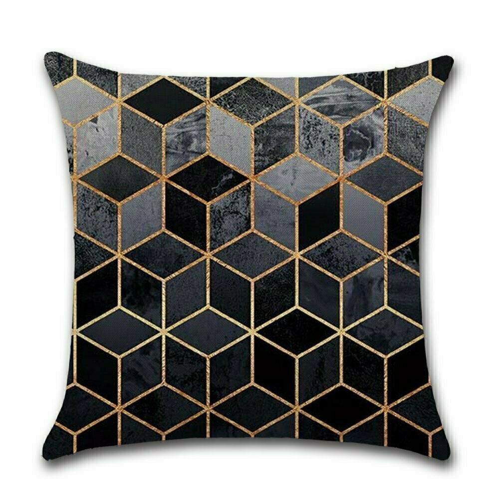 By Javy Kissenbezug mit geometrischem Muster - 45x45cm