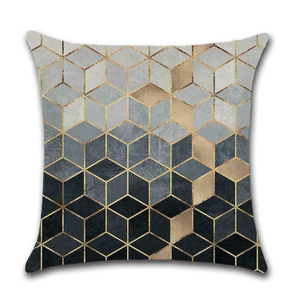 By Javy Kissenbezug mit geometrischem Muster - 45x45cm