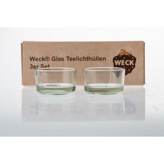 BIOKEMA - Teelichthüllen aus Glas - 3 Stück
