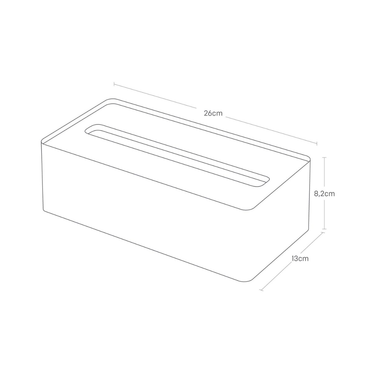 RIN Kosmetiktuchbox aus Metall und Holz - Schwarz Taschentuchbox