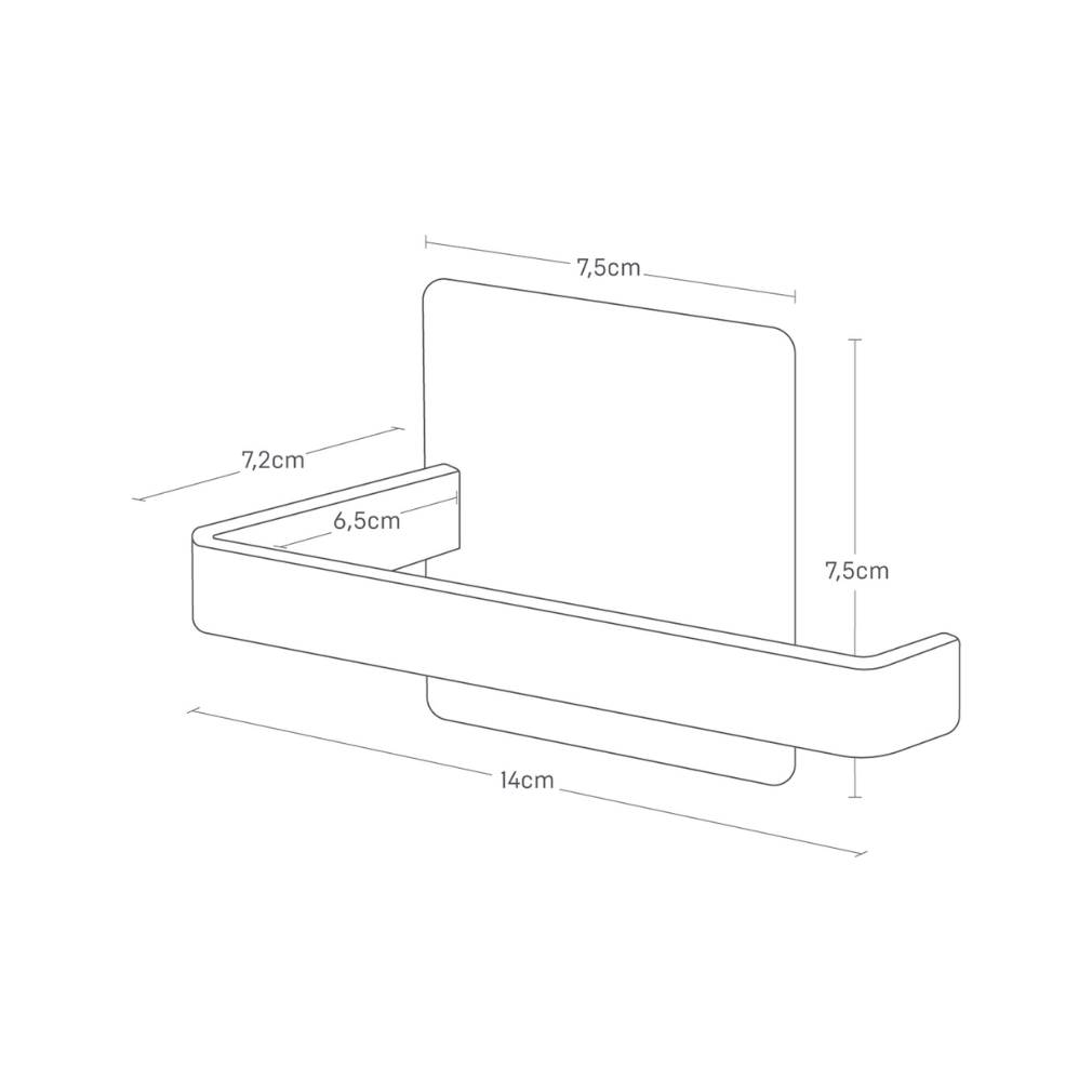 Magnetischer Toilettenpapierhalter - schwarz