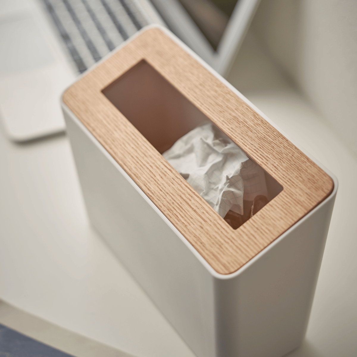 RIN Tisch-Mülleimer - Weiß Mülleimer