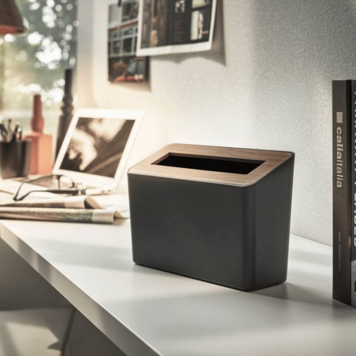 RIN Tisch-Mülleimer - Schwarz Mülleimer