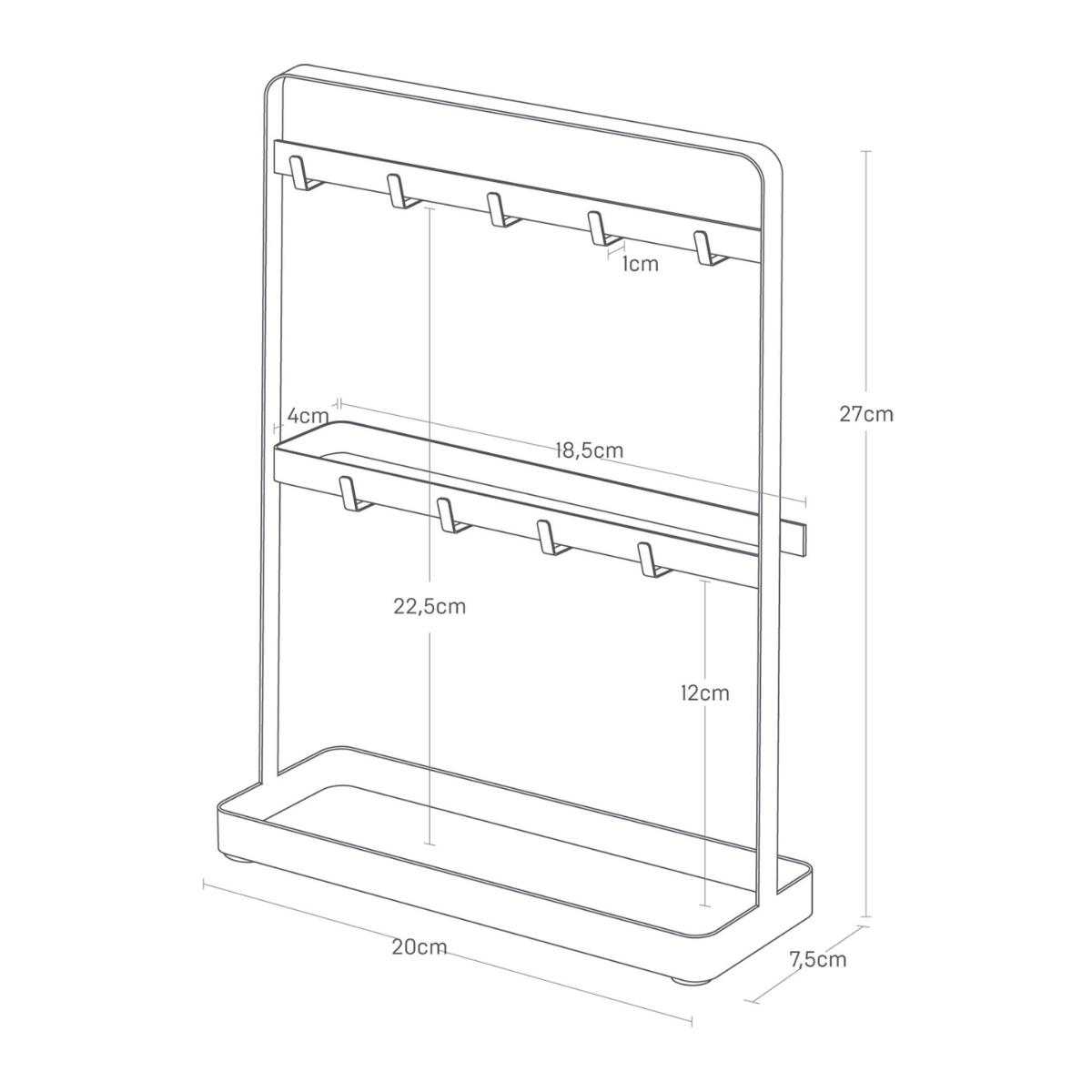 SMART Schlüsselablage – Schwarz Schlüsselablage