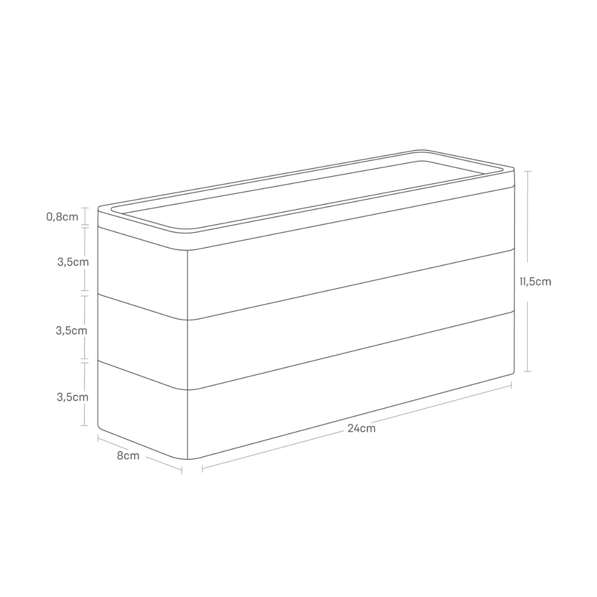RIN Accessoire Box - Schwarz Aufbewahrungsbox
