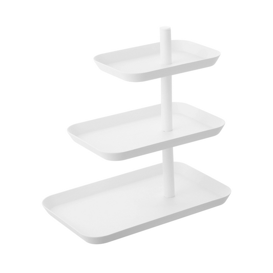 TOWER Etagere mit 3 drehbaren Ablagen – Weiß Etagere