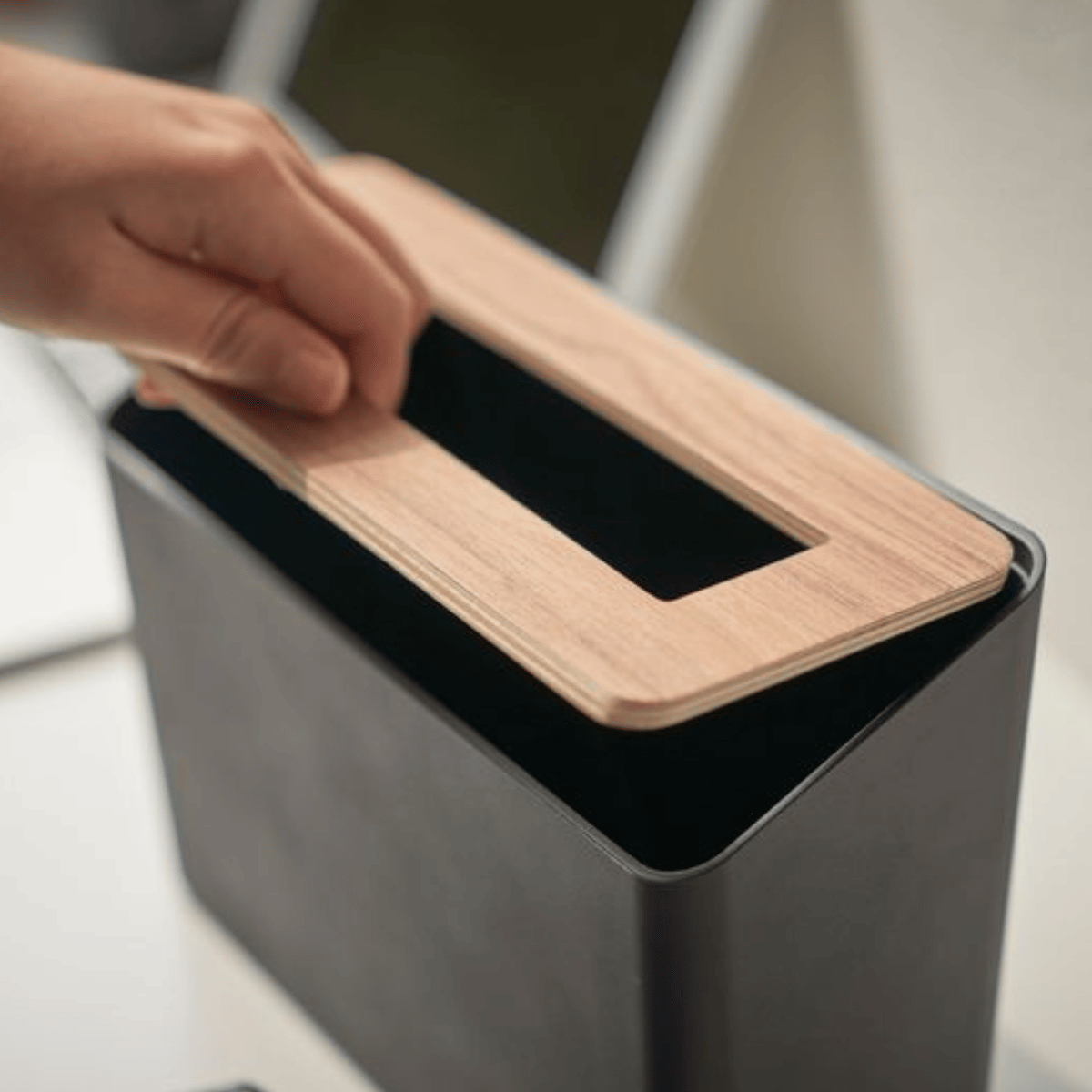 RIN Tisch-Mülleimer - Schwarz Mülleimer