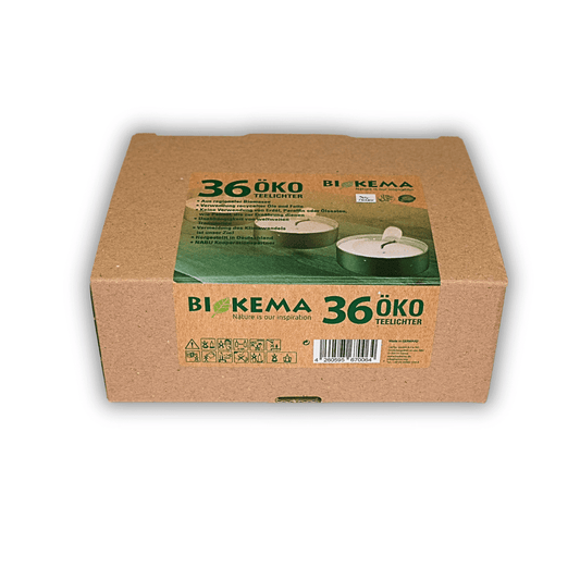 Biokema nachhaltige Teelichter ohne Aluminiumdose - 36 Stück