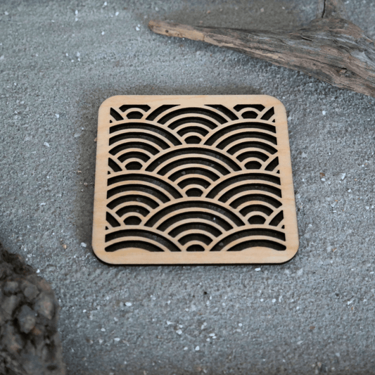 Holzuntersetzer - Welle