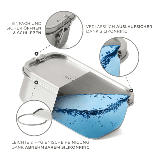 ECO Brotbox Lunchbox aus Edelstahl - Yogi Box+