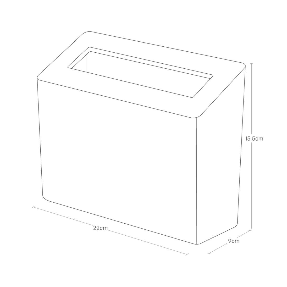 RIN Tisch-Mülleimer - Schwarz Mülleimer