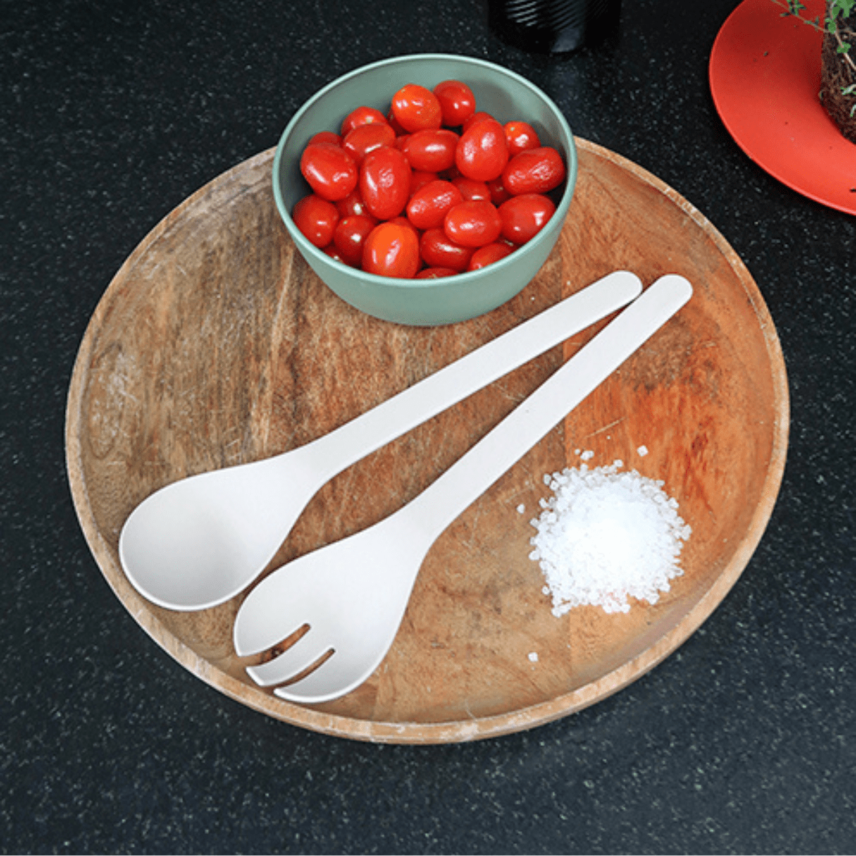 Zuperzozial Salatbesteck aus Bio-Kunststoff