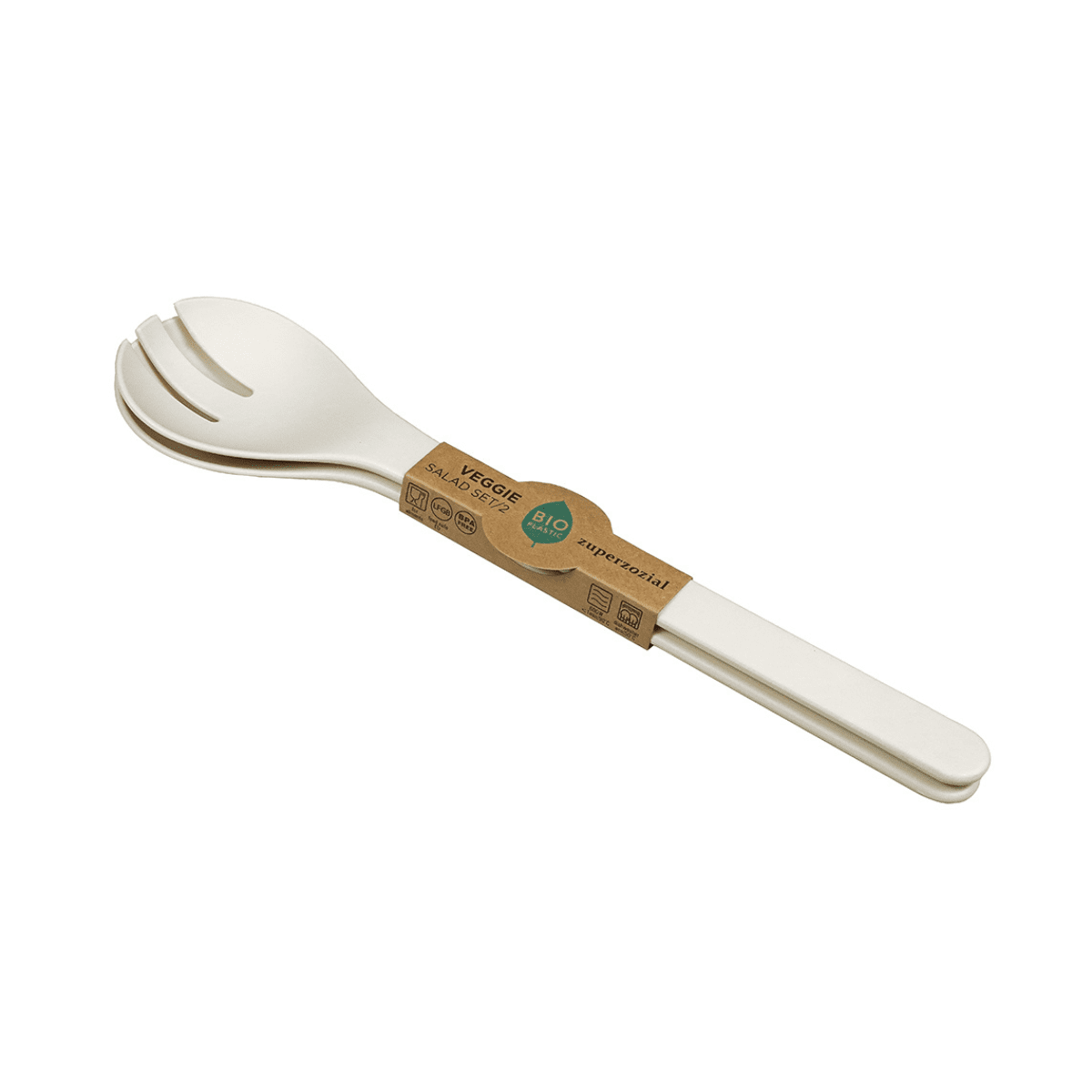 Zuperzozial Salatbesteck aus Bio-Kunststoff