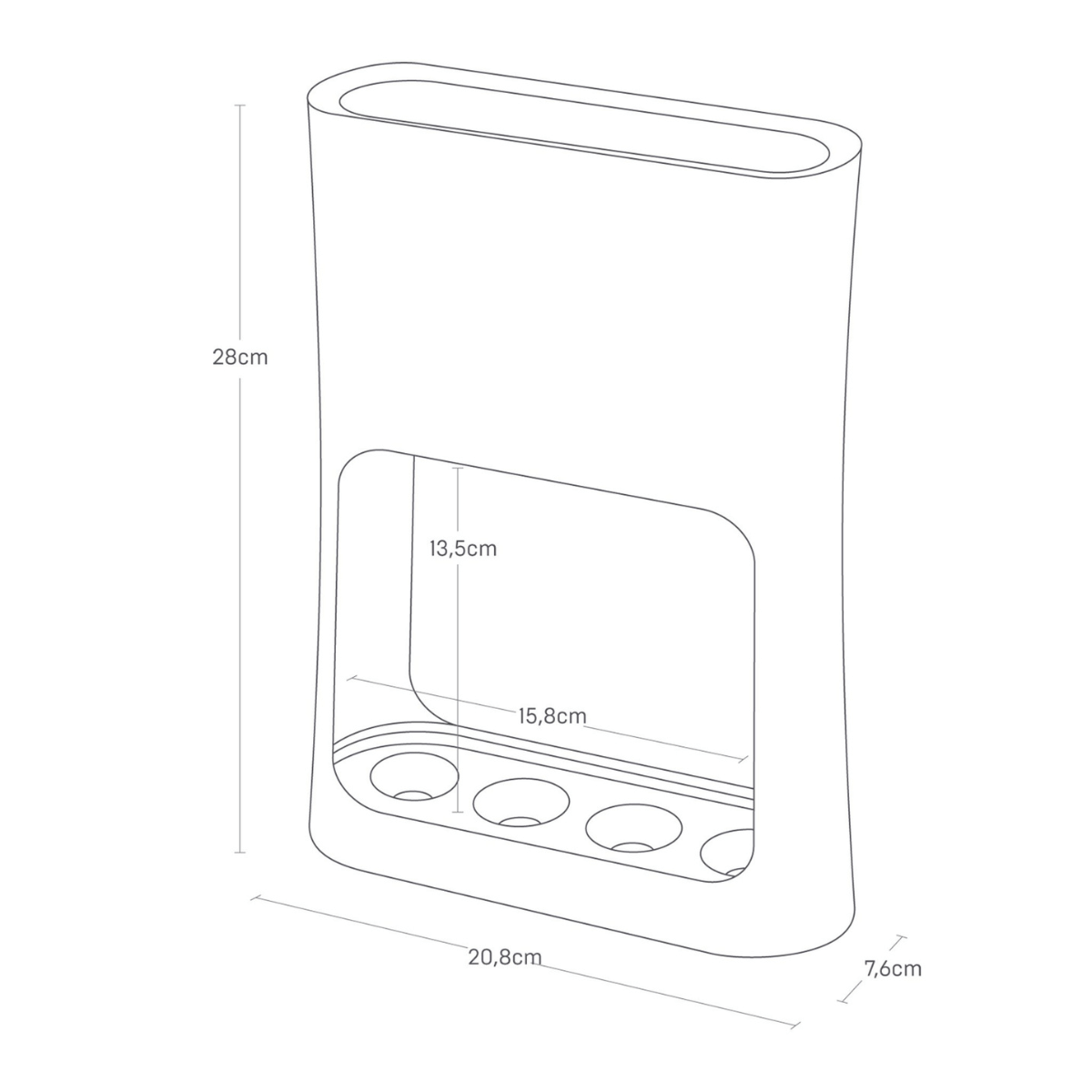 OVAL Schirmständer - Schwarz Regenschirmständer
