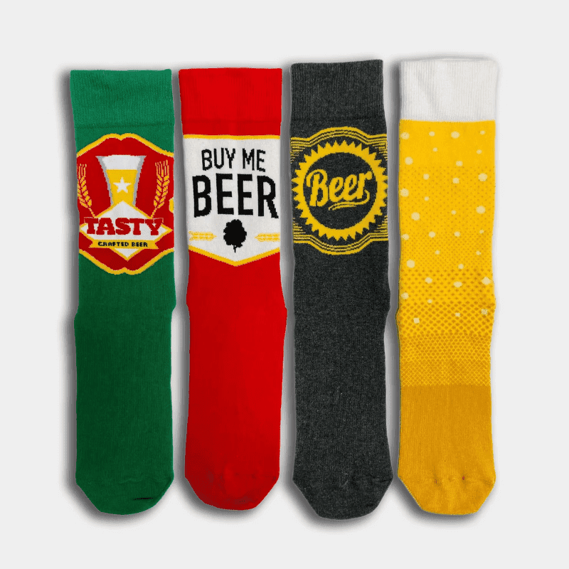 Boxt Socks Biersocken mit Bier Motiven - 4 Paar