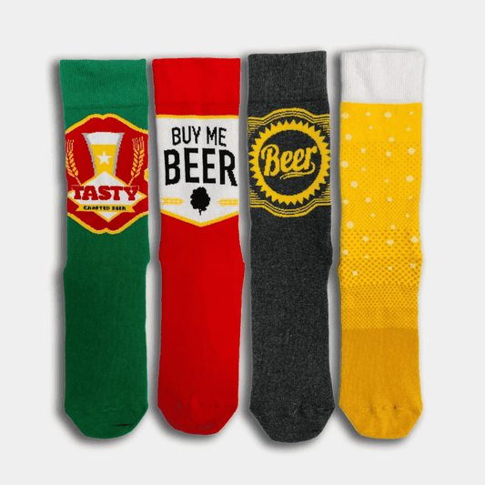 Boxt Socks Biersocken mit Bier Motiven - 4 Paar