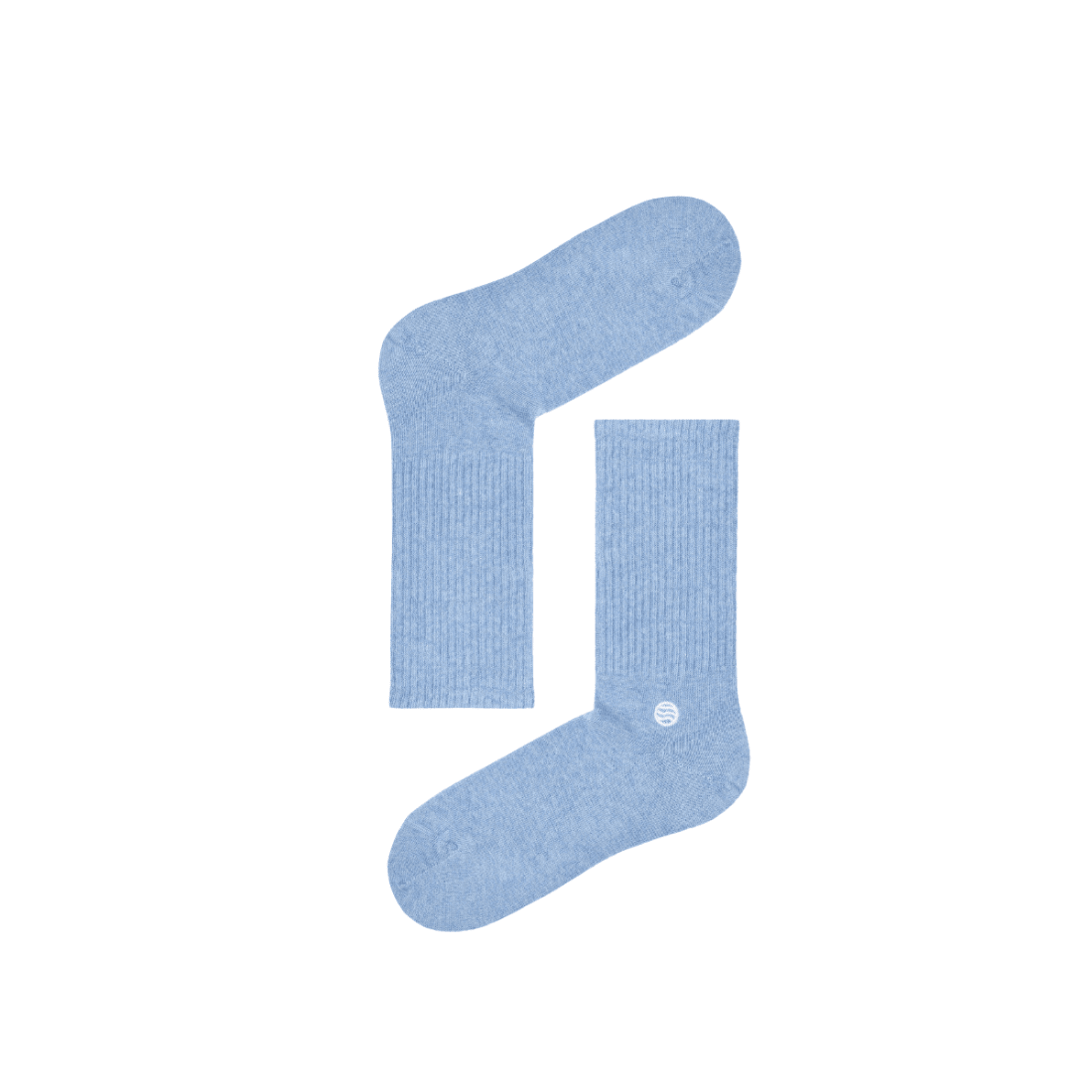 Natural Vibes hellblaue Socken im Retro Style