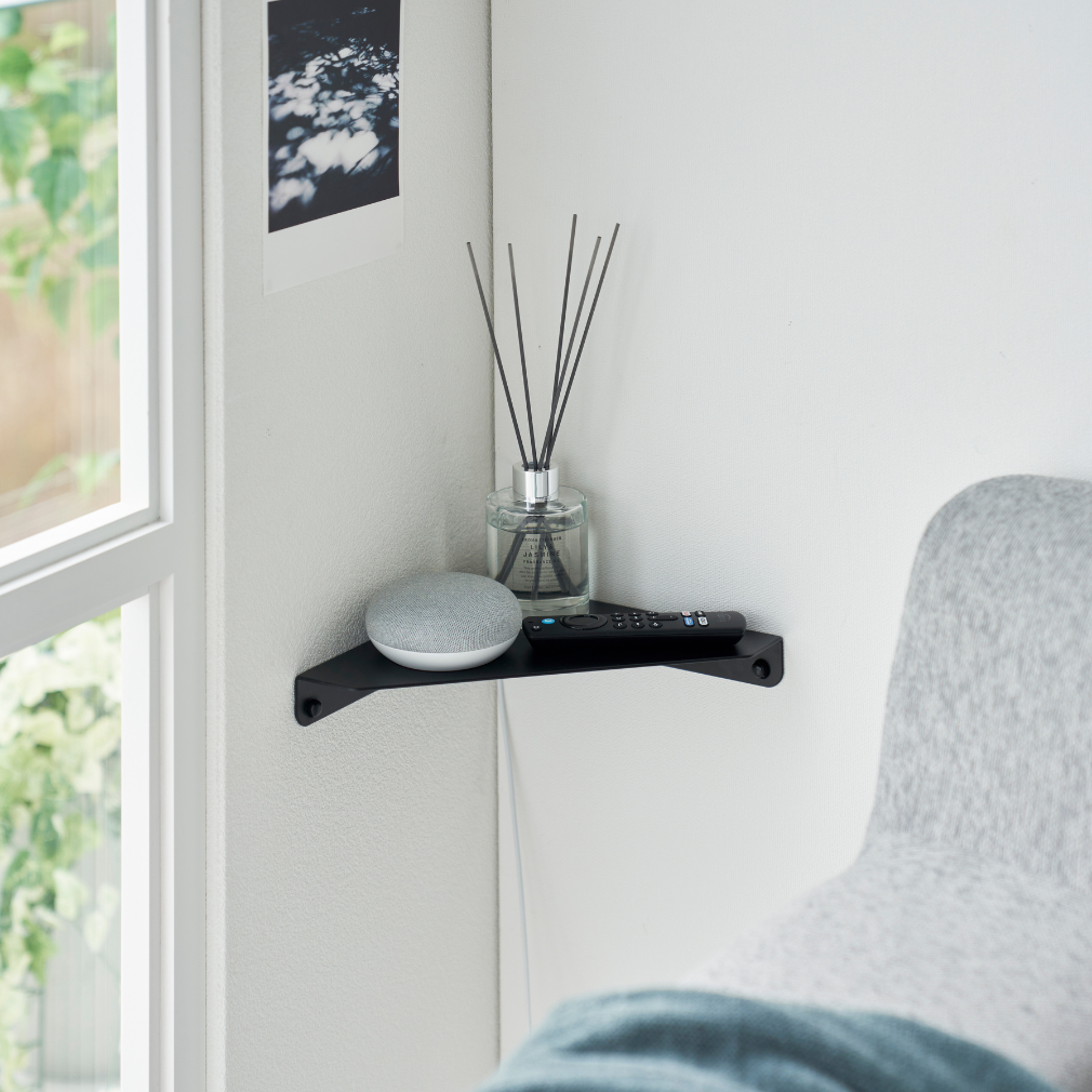 Wand-Eckregal - Schwarz