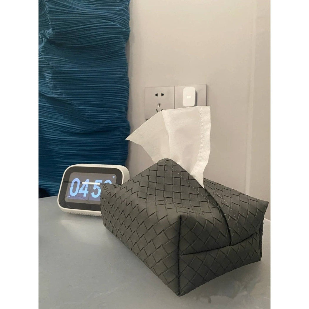 Taschentuchbox aus Kunstleder - dunkelgrau - Taschentuchbox - RV Home | Waya