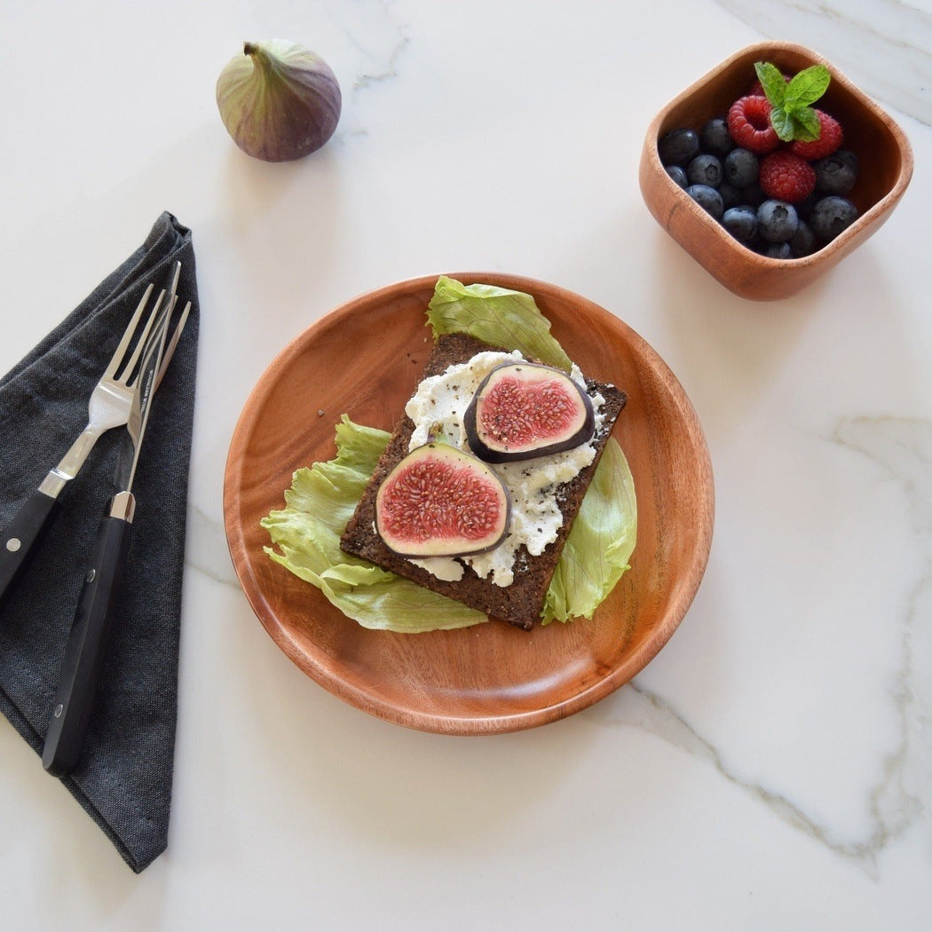 Khaya | Natural Wood Tableware Teller aus Khaya Holz - rund
