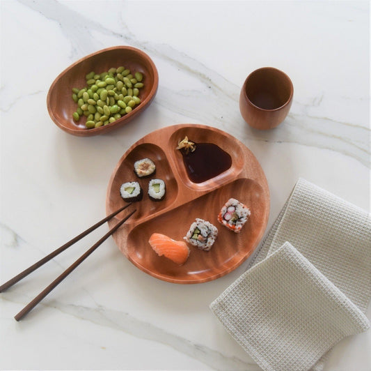 Khaya | Natural Wood Tableware Paar Essstäbchen aus Khaya Holz