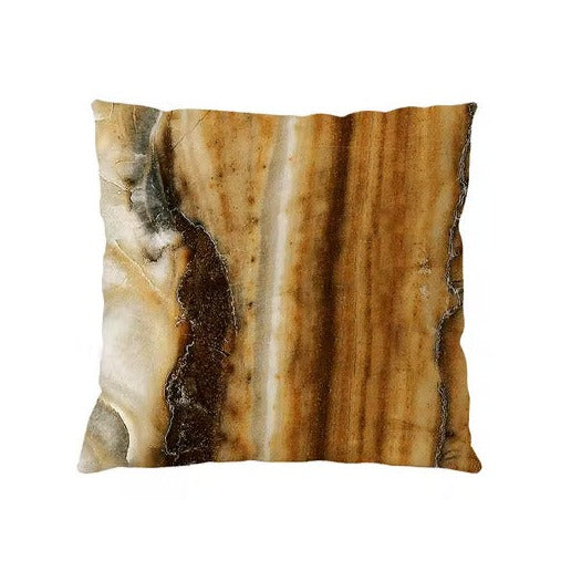 Aqua-licious Kissenbezug 45 cm x 45 cm - Marble Ocre