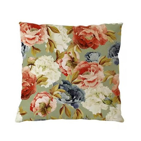 Aqua-licious Kissenbezug 45 cm x 45 cm - Roses Olive