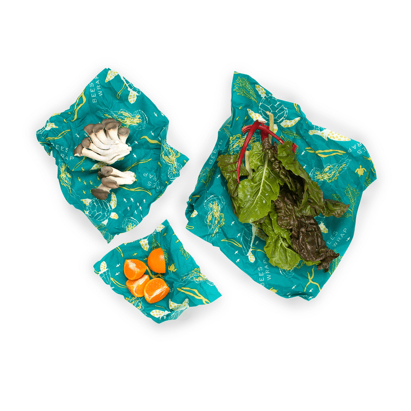Bee's Wrap Bienenwachstücher Ocean Print - 3er Set