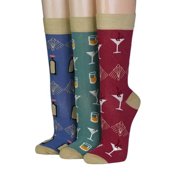 Urban Eccentric Geschenkpackung 3 Paar Socken - Drinks