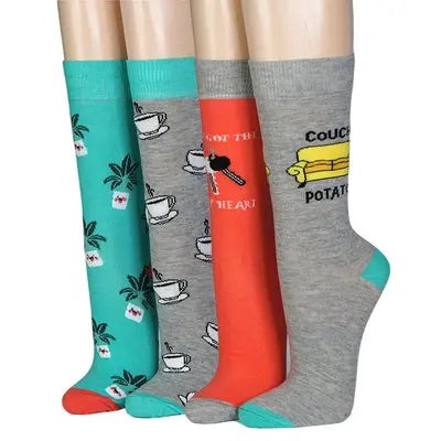 Urban Eccentric Geschenkpackung 4 Paar lustige Socken - Home
