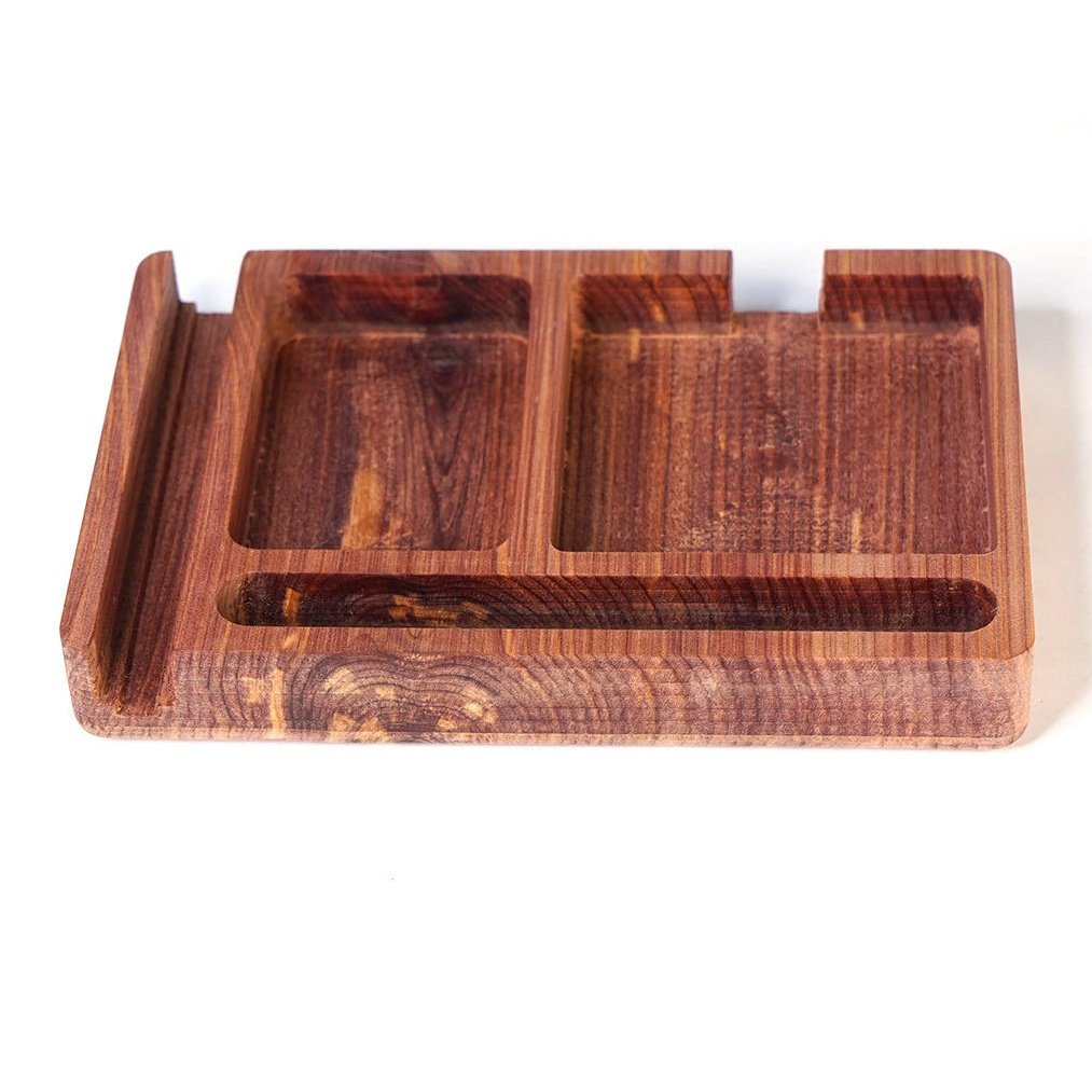 Third Eye Creation Company Schreibtischorganizer aus Zedernholz - Quadrat