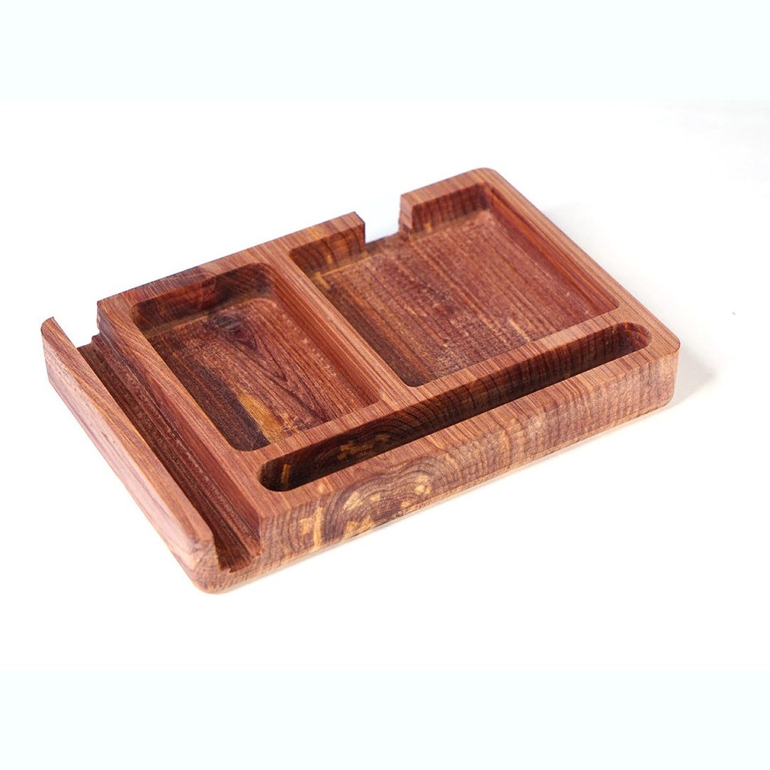 Third Eye Creation Company Schreibtischorganizer aus Zedernholz - Quadrat