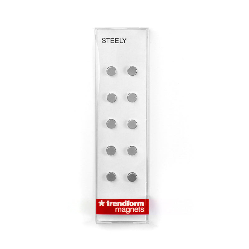 Trendform kleine Knopfmagnete 10er Set - silber