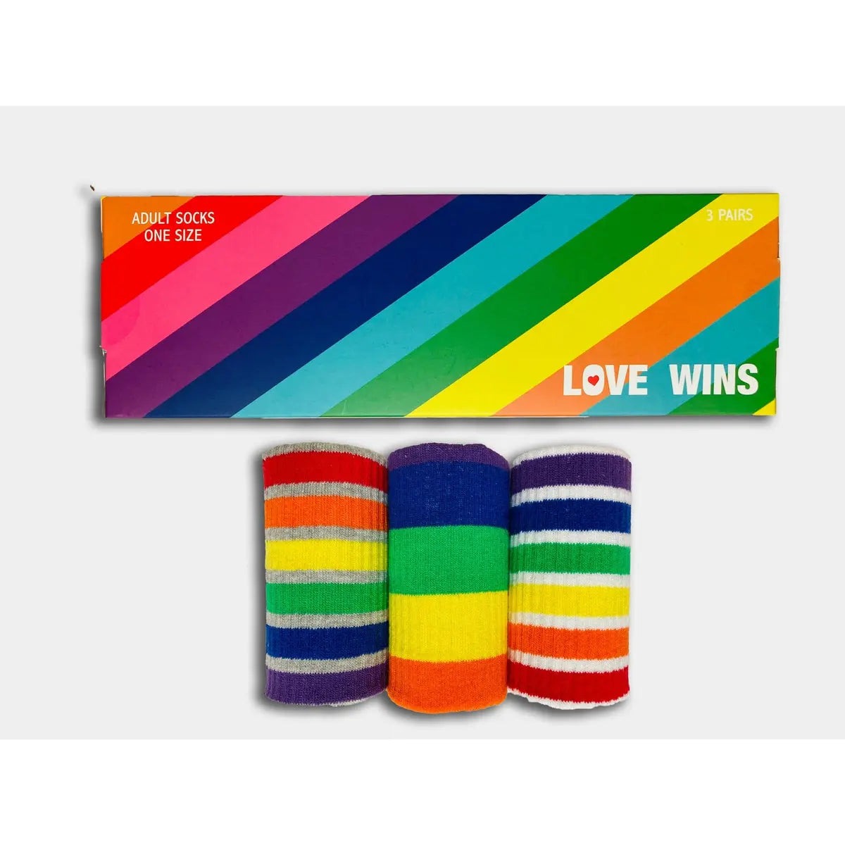 Boxt Socks Tennissocken mit Regenbogen Motiv - 3 Paar
