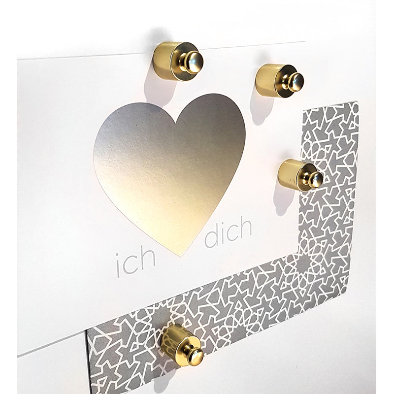 Trendform starker Magnet messingfarben - 4er Set