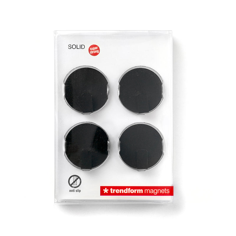 Trendform - Magnete mit Haken und Anti-Rutsch Beschichtung - schwarz