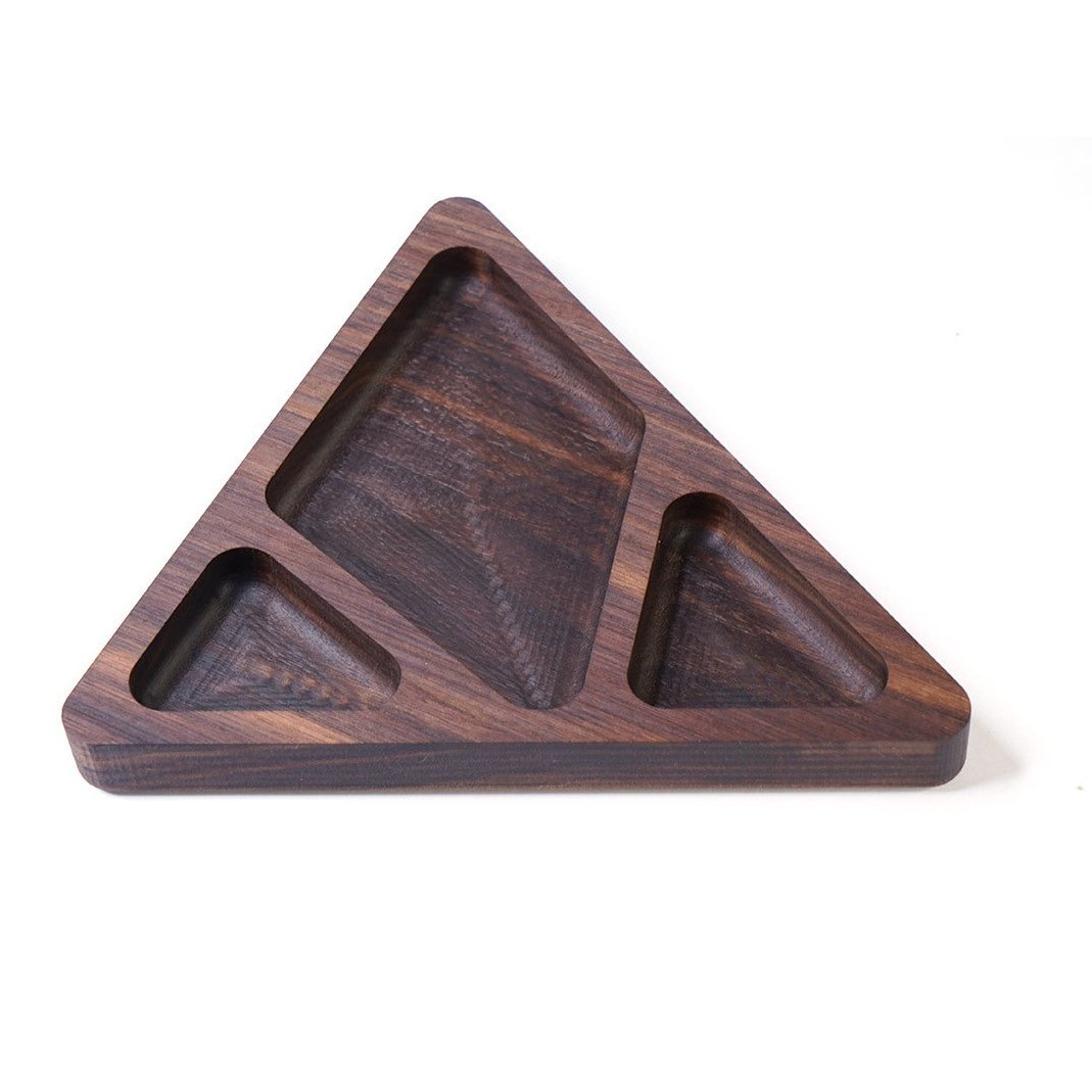 Tablett aus Walnussholz - Dreieck