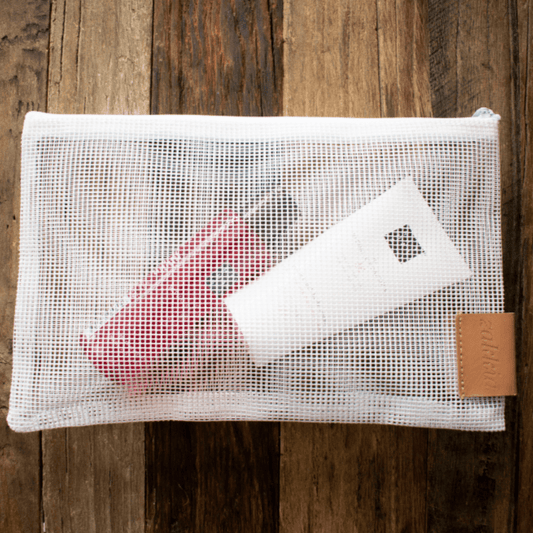 ZAKKIA durchsichtige Kosmetiktasche weiß - klein