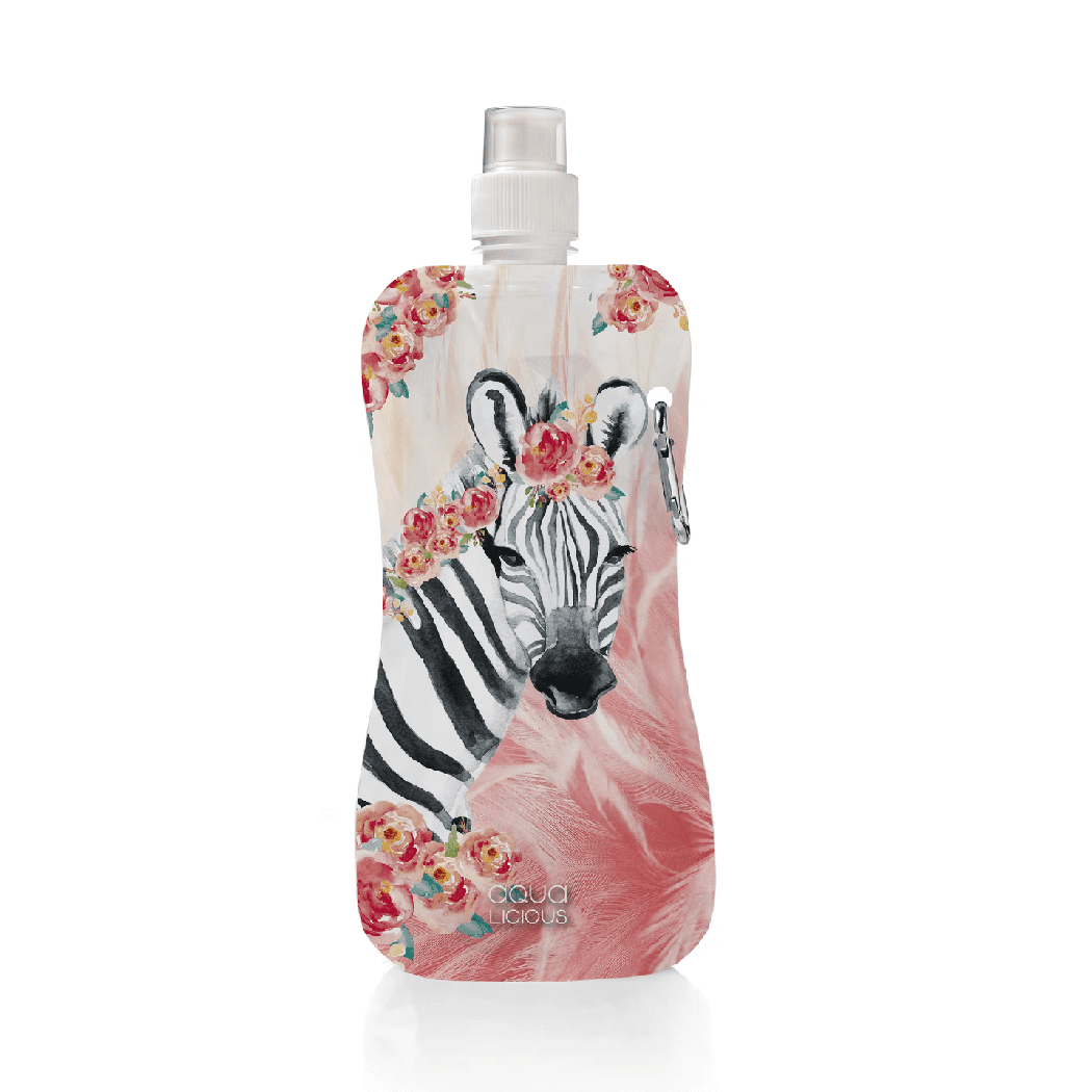 Aqua-licious wiederverwendbare Wasserflasche - Zebra Boho
