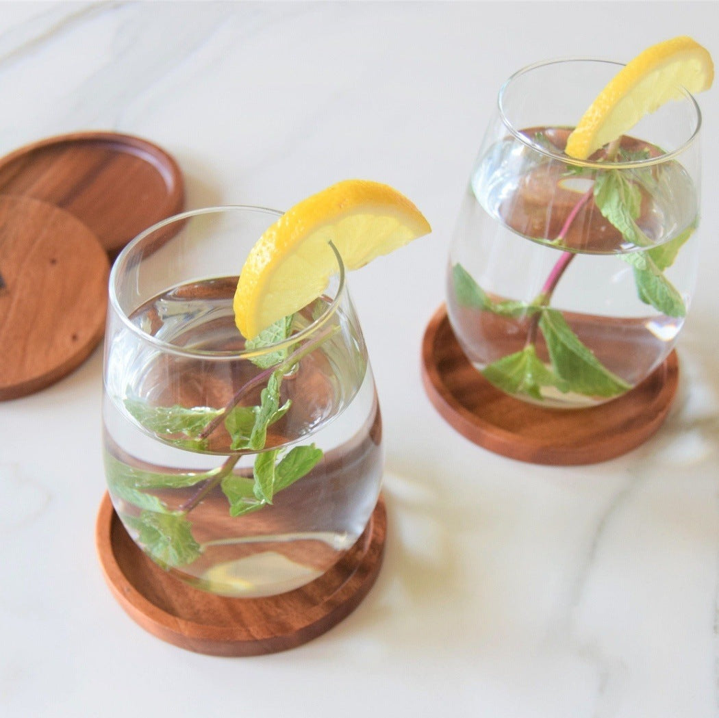 Khaya | Natural Wood Tableware Untersetzer aus Holz - rund