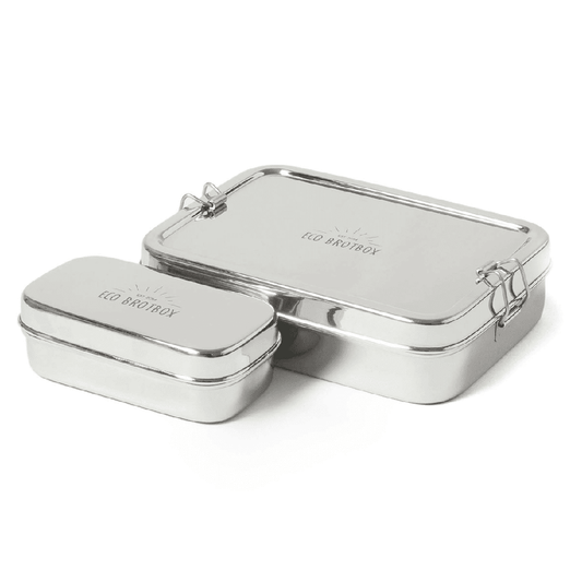 ECO Brotbox Brotbox XL aus Metall mit Snackbox