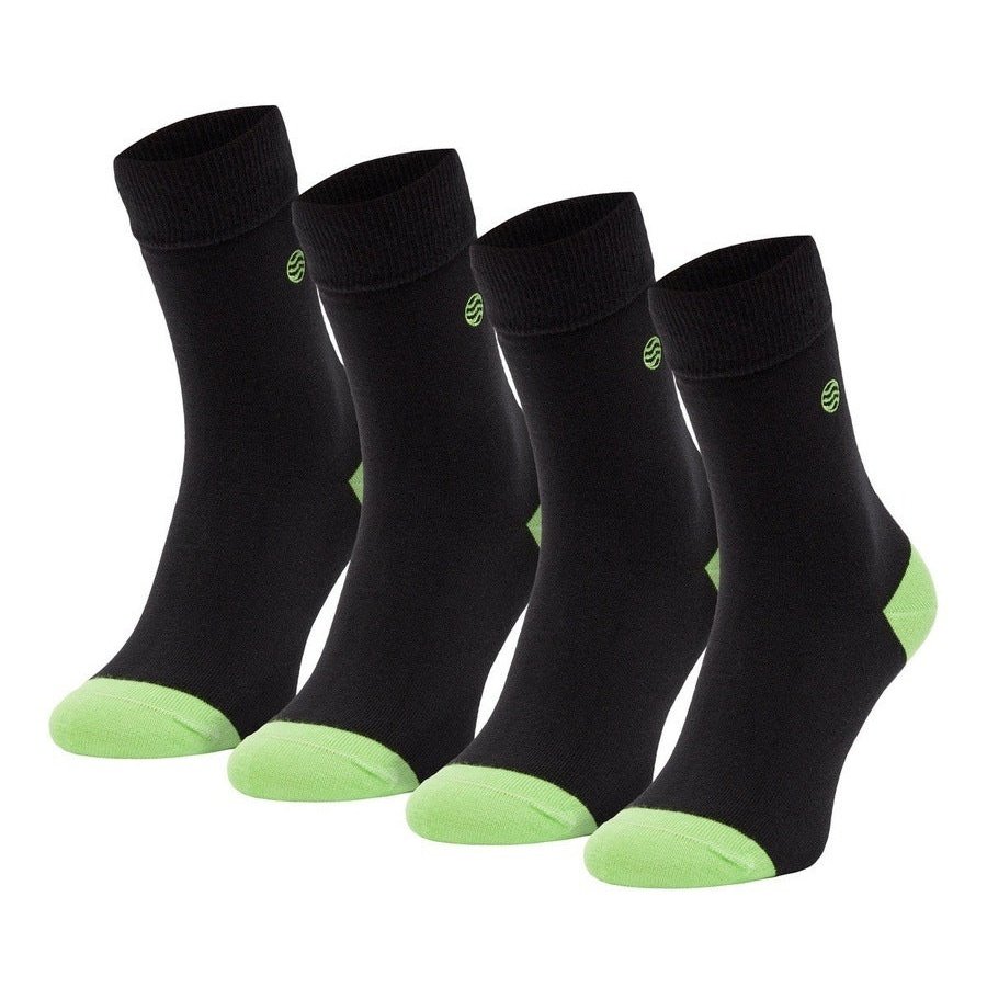 Natural Vibes 4 Paar schwarze Socken aus Bio-Baumwolle - Executive