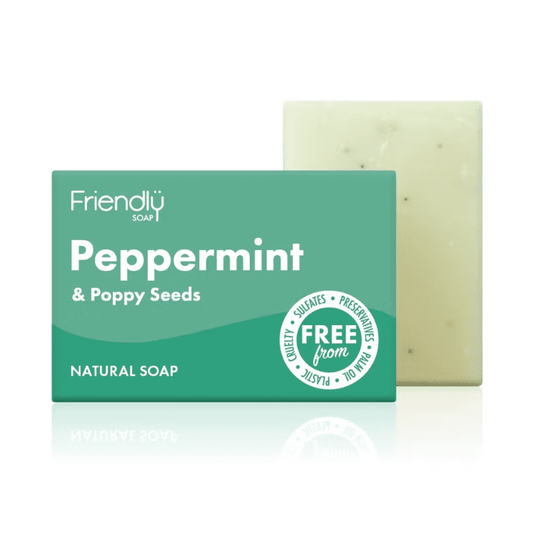 Friendly Soap - Seifenstück - Pfefferminz & Mohnsamen