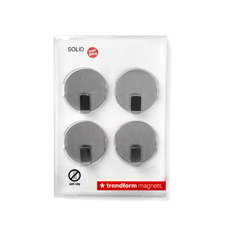 Trendform Edelstahlmagnete mit Haken - 4er Set