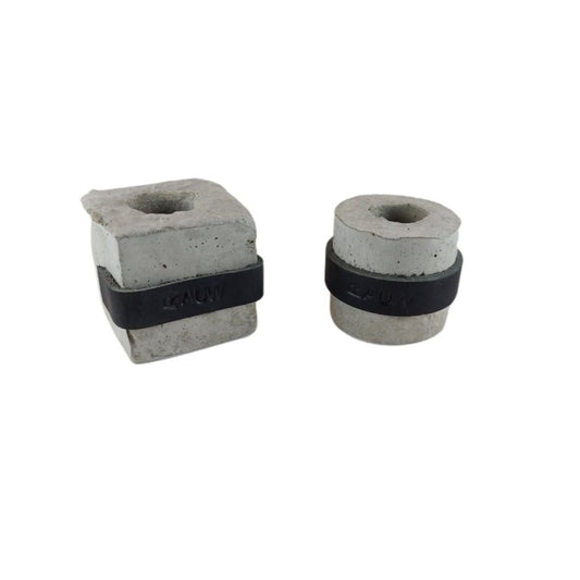 Rauw Beton Design 2er Set kleine Kerzenständer Beton - rund und quadratisch