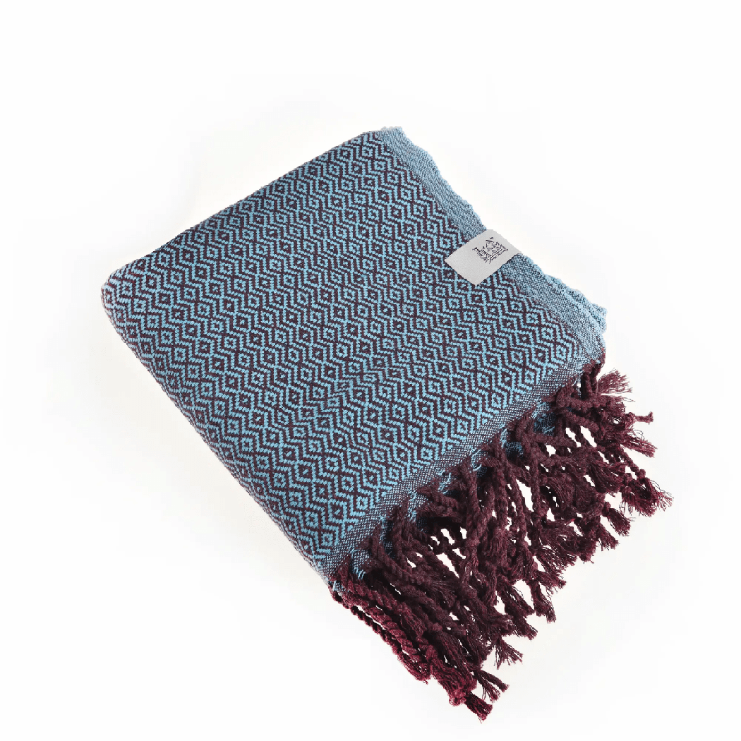 La Hammam Kash Peshtemal Tuch aus Baumwolle - türkis