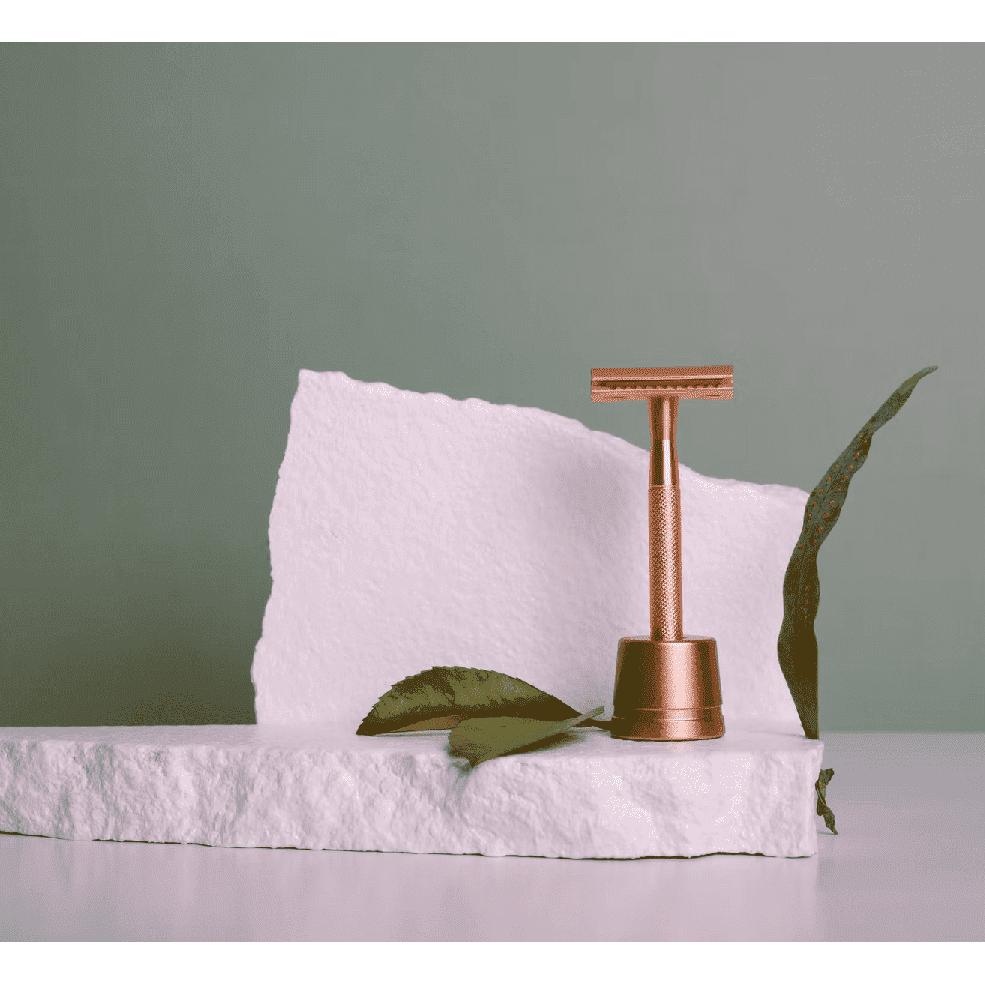 Wondr Care Sicherheitsrasierer mit Ständer - rosé gold